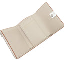 ロエベ LOEWE アナグラム バーティカル ウォレット C821S33X12 ライトゴースト ペブルグレインカーフ 三つ折り財布 シルバー金具 コンパクトウォレット