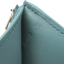 ロエベ LOEWE アナグラム バーティカル ウォレット C821S33X12 ウォーター ペブルグレインカーフ 三つ折り財布 シルバー金具 コンパクトウォレット