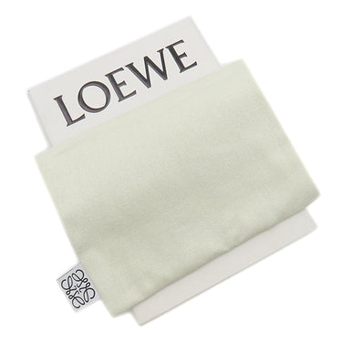 ロエベ LOEWE アナグラム バーティカル ウォレット C821S33X12 ウォーター ペブルグレインカーフ 三つ折り財布 シルバー金具 コンパクトウォレット