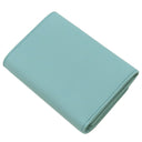 ロエベ LOEWE アナグラム バーティカル ウォレット C821S33X12 ウォーター ペブルグレインカーフ 三つ折り財布 シルバー金具 コンパクトウォレット