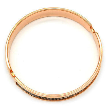 エルメス HERMES オランプ オンブルXローズゴールド リザード GP ブレスレット ローズゴールド金具 ピンクゴールド金具