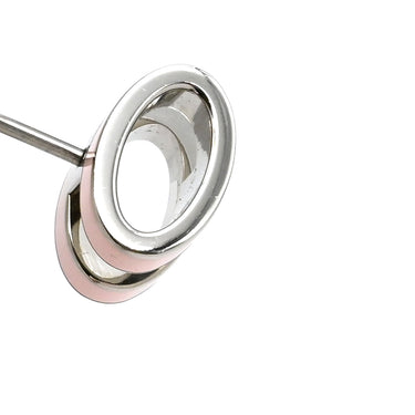 エルメス HERMES ポップアッシュ Hピアス ローズドラジェ×シルバー メタル エナメル ピアス シルバー金具 H型 ポップH