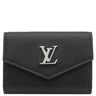 ルイヴィトン LOUIS VUITTON ポルトフォイユ ロックミニ M63921 ブラック カーフ 三つ折り財布 シルバー金具 黒 コンパクトウォレット