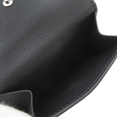ルイヴィトン LOUIS VUITTON ポルトフォイユ ロックミニ M63921 ブラック カーフ 三つ折り財布 シルバー金具 黒 コンパクトウォレット