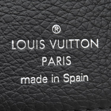ルイヴィトン LOUIS VUITTON ポルトフォイユ ロックミニ M63921 ブラック カーフ 三つ折り財布 シルバー金具 黒 コンパクトウォレット