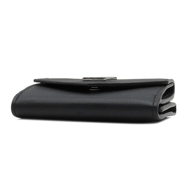 ルイヴィトン LOUIS VUITTON ポルトフォイユ ロックミニ M63921 ブラック カーフ 三つ折り財布 シルバー金具 黒 コンパクトウォレット