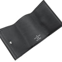 ルイヴィトン LOUIS VUITTON ポルトフォイユ ロックミニ M63921 ブラック カーフ 三つ折り財布 シルバー金具 黒 コンパクトウォレット