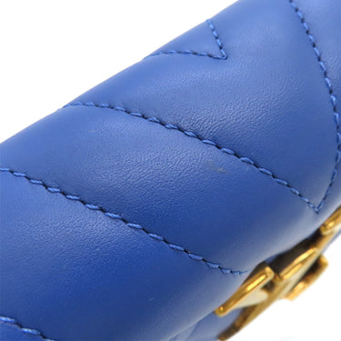 ルイヴィトン LOUIS VUITTON ニューウェーブ チェーンショルダーバッグ PM M53924 ブルー レザー ショルダーバッグ ゴールド金具 青 LVロゴ