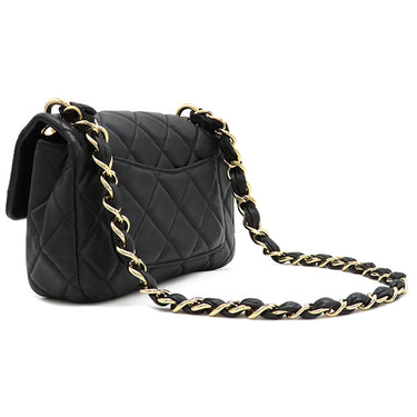 シャネル CHANEL マトラッセ チェーンショルダー ブラック ラムスキン ショルダーバッグ ゴールド金具 黒 ココマーク 肩掛け
