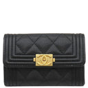 シャネル CHANEL ボーイシャネル カードホルダー 4025A070001 ブラック キャビアスキン カードケース ヴィンテージ金具 新品 未使用 黒 名刺入れ ココマーク