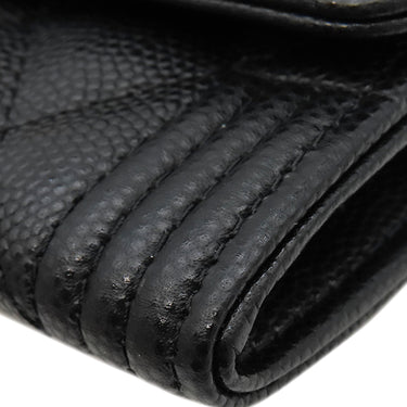 シャネル CHANEL ボーイシャネル カードホルダー 4025A070001 ブラック キャビアスキン カードケース ヴィンテージ金具 新品 未使用 黒 名刺入れ ココマーク