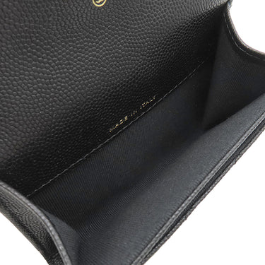 シャネル CHANEL ボーイシャネル カードホルダー 4025A070001 ブラック キャビアスキン カードケース ヴィンテージ金具 新品 未使用 黒 名刺入れ ココマーク