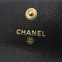 シャネル CHANEL ボーイシャネル カードホルダー 4025A070001 ブラック キャビアスキン カードケース ヴィンテージ金具 新品 未使用 黒 名刺入れ ココマーク