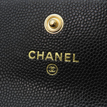 シャネル CHANEL ボーイシャネル カードホルダー 4025A070001 ブラック キャビアスキン カードケース ヴィンテージ金具 新品 未使用 黒 名刺入れ ココマーク