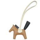 エルメス HERMES ロデオPM チャイ×ブラック×ナタ アニューミロ バッグチャーム ベージュ 黒 アイボリー