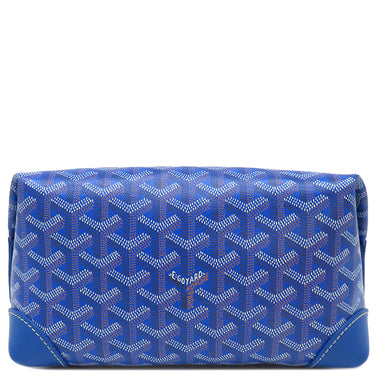ゴヤール GOYARD ボウリング25 トイレタリーバッグ BOWLIN025TY10CL10P スカイブルー ゴヤールディンキャンバス セルヴォンカーフスキン ポーチ シルバー金具 青 ヘリンボーン柄 トラベル 旅行 ポーチ