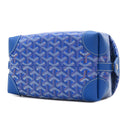 ゴヤール GOYARD ボウリング25 トイレタリーバッグ BOWLIN025TY10CL10P スカイブルー ゴヤールディンキャンバス セルヴォンカーフスキン ポーチ シルバー金具 青 ヘリンボーン柄 トラベル 旅行 ポーチ