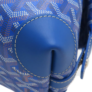 ゴヤール GOYARD ボウリング25 トイレタリーバッグ BOWLIN025TY10CL10P スカイブルー ゴヤールディンキャンバス セルヴォンカーフスキン ポーチ シルバー金具 青 ヘリンボーン柄 トラベル 旅行 ポーチ