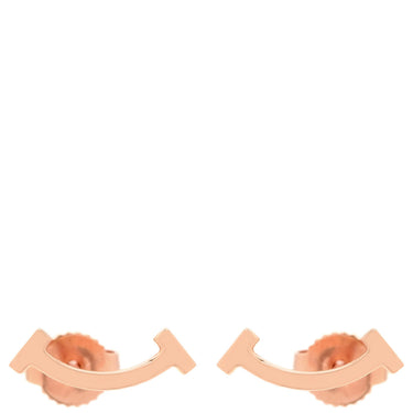 ティファニー Tiffany & Co Ｔスマイル ローズゴールド K18PG ピアス ピンクゴールド 750PG 18金