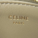 セリーヌ CELINE ジップ付きカードホルダー キュイル トリオンフ モダントープ シャイニーカーフスキン カードケース ゴールド金具 グレージュ フラグメントケース