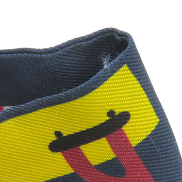 エルメス HERMES ツイリー マリン×ヴェール×マルチカラー シルク スカーフ 【Figure Libre/フィギュア リーブル】