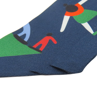 エルメス HERMES ツイリー マリン×ヴェール×マルチカラー シルク スカーフ 【Figure Libre/フィギュア リーブル】