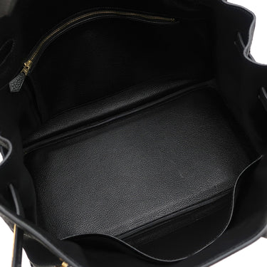 エルメス HERMES バーキン35 ブラック フィヨルド ハンドバッグ ゴールド金具 黒