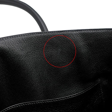 エルメス HERMES バーキン35 ブラック フィヨルド ハンドバッグ ゴールド金具 黒