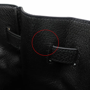 エルメス HERMES バーキン35 ブラック フィヨルド ハンドバッグ ゴールド金具 黒