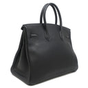 エルメス HERMES バーキン35 ブラック フィヨルド ハンドバッグ ゴールド金具 黒