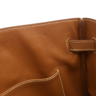 エルメス HERMES バーキン35 ゴールド クシュベル ハンドバッグ ゴールド金具 茶