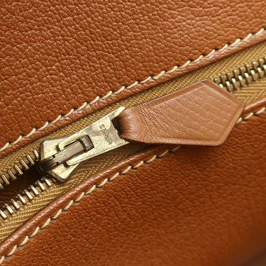 エルメス HERMES バーキン35 ゴールド クシュベル ハンドバッグ ゴールド金具 茶
