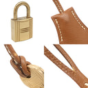 エルメス HERMES バーキン35 ゴールド クシュベル ハンドバッグ ゴールド金具 茶