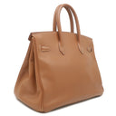 エルメス HERMES バーキン35 ゴールド クシュベル ハンドバッグ ゴールド金具 茶