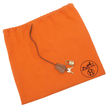 エルメス HERMES バーキン35 ゴールド クシュベル ハンドバッグ ゴールド金具 茶