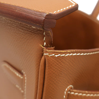 エルメス HERMES バーキン35 ゴールド クシュベル ハンドバッグ ゴールド金具 茶