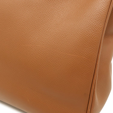 エルメス HERMES バーキン35 ゴールド クシュベル ハンドバッグ ゴールド金具 茶