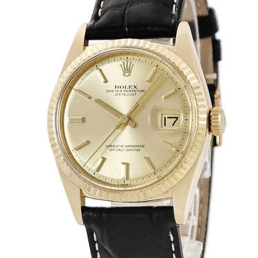 腕時計 ロレックス ROLEX デイトジャスト 36 1601 29番台 自動巻き メンズ OH済 29番台 K18YG無垢 シャンパン バー ヴィンテージ