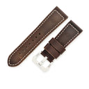 パネライ PANERAI 純正 ルミノール用 ブラウン レザー ステンレススチール 腕時計パーツ 替え レザー 本革 ベルト バンド ストラップ 純正SS製尾錠付き 26ｍｍ ブラウン 茶
