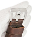 パネライ PANERAI 純正 ルミノール用 ブラウン レザー ステンレススチール 腕時計パーツ 替え レザー 本革 ベルト バンド ストラップ 純正SS製尾錠付き 26ｍｍ ブラウン 茶