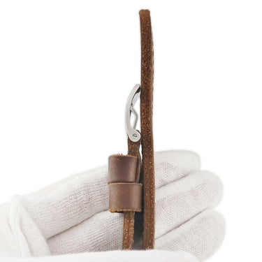 パネライ PANERAI 純正 ルミノール用 ブラウン レザー ステンレススチール 腕時計パーツ 替え レザー 本革 ベルト バンド ストラップ 純正SS製尾錠付き 26ｍｍ ブラウン 茶