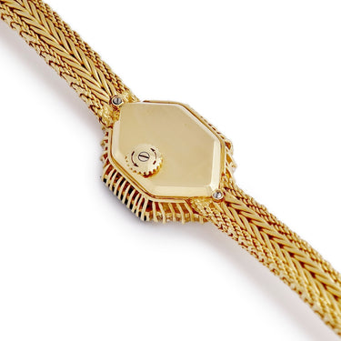 腕時計 オーデマピゲ AUDEMARS PIGUET 手巻き レディース OH済 K18YG無垢 純正ダイヤ＆サファイア ヴィンテージ