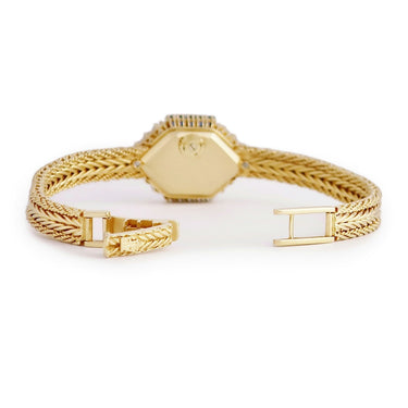 腕時計 オーデマピゲ AUDEMARS PIGUET 手巻き レディース OH済 K18YG無垢 純正ダイヤ＆サファイア ヴィンテージ