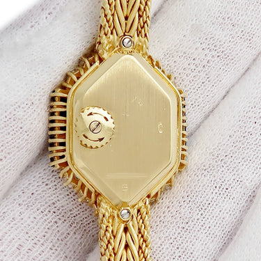 腕時計 オーデマピゲ AUDEMARS PIGUET 手巻き レディース OH済 K18YG無垢 純正ダイヤ＆サファイア ヴィンテージ