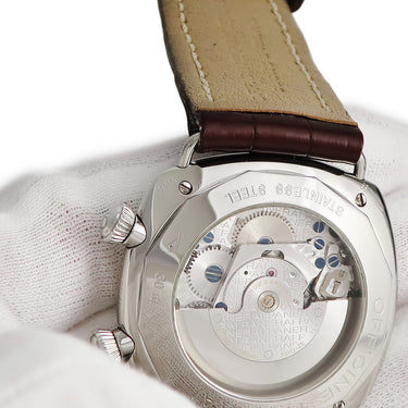 腕時計 パネライ PANERAI ラジオミール GMT アラーム 42mm PAM00098 E番 自動巻き メンズ OH済 E番 ブラック クッション型 デイト