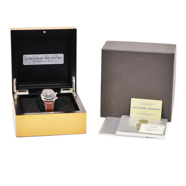 腕時計 パネライ PANERAI ラジオミール GMT アラーム 42mm PAM00098 E番 自動巻き メンズ OH済 E番 ブラック クッション型 デイト