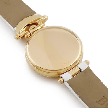 腕時計 ボヴェ Bovet フルリエ クオーツ レディース OH済 K18YG無垢 純正ダイヤ ホワイト シェル 白