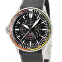 腕時計 ジン SINN ミッションタイマー 857.EZM7 自動巻き メンズ OH済 ブラック 黒 バー 9時位置リューズ カラフル GMT