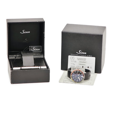 腕時計 ジン SINN ミッションタイマー 857.EZM7 自動巻き メンズ OH済 ブラック 黒 バー 9時位置リューズ カラフル GMT