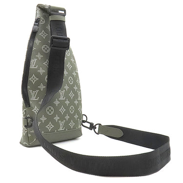 ルイヴィトン LOUIS VUITTON デュオ スリングバッグ M12486 オリーブ グリーン モノグラムシャドウ ボディバッグ ブラック金具 カーキ クロスボディ
